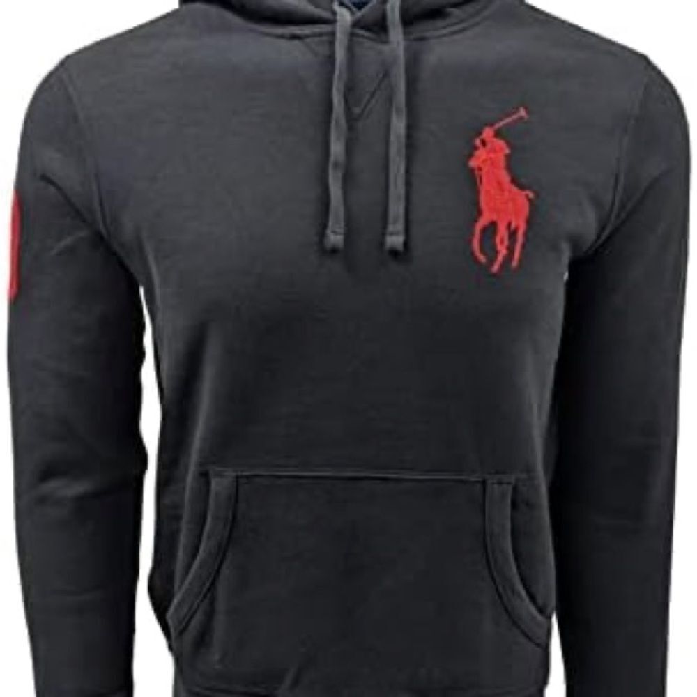 Polo by Ralph Lauren Men's Black Hoodie with Red Logo XL Nwt - Picture 2 of 4